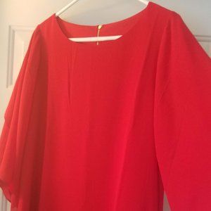 NEW Red Long Sleeve Sheer Dress by Naked Zebra - L